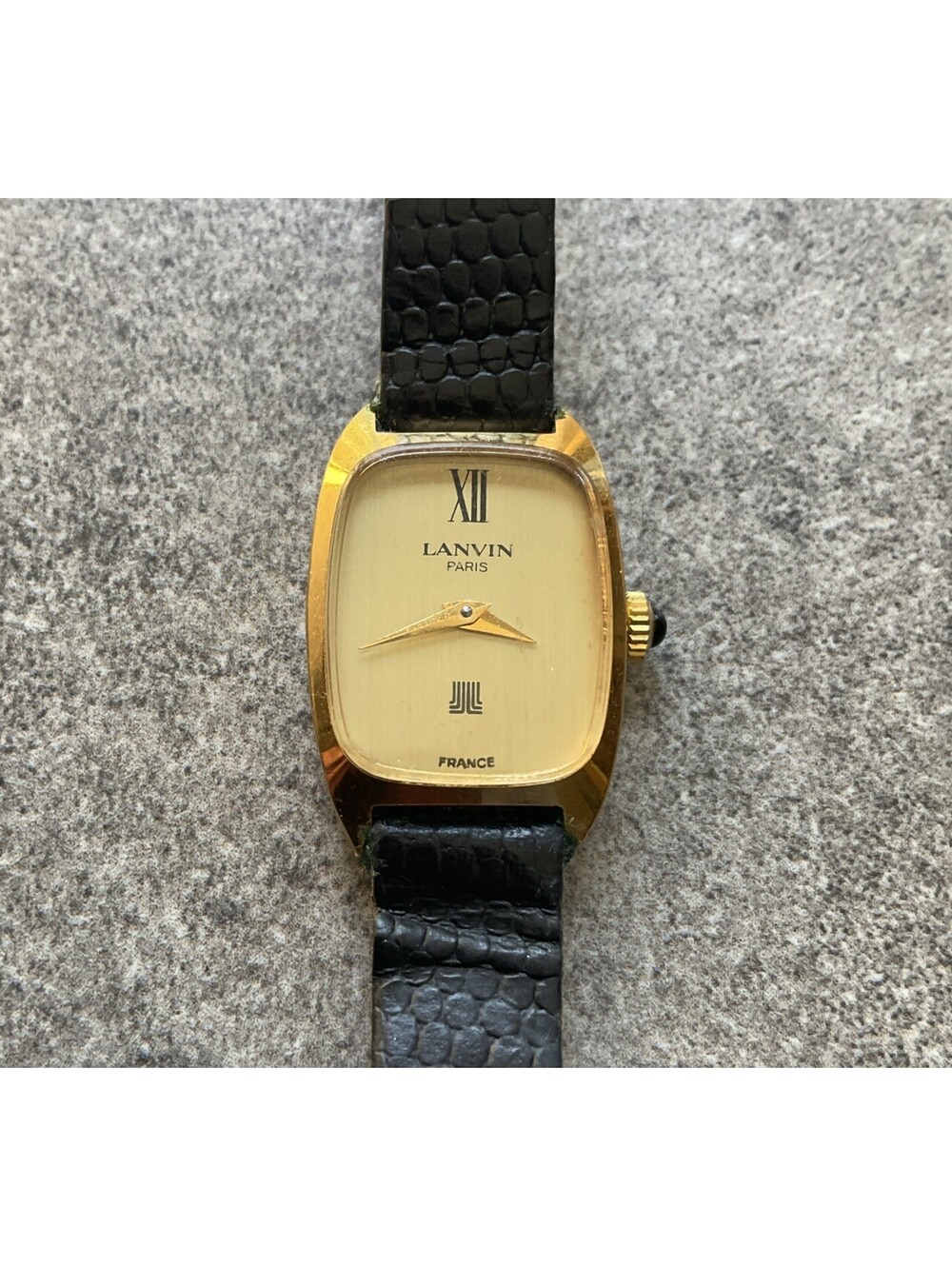 Vintage Lanvin Paris Mechanical Watch 18mm Gold Tone Case 17 Jewel Movement A5